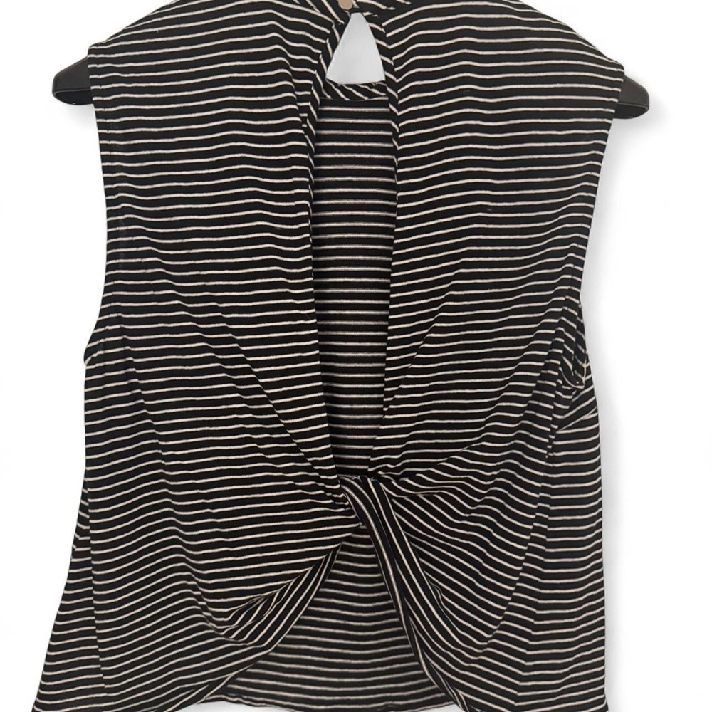 NICHOLAS Monochrome Striped Knit Top